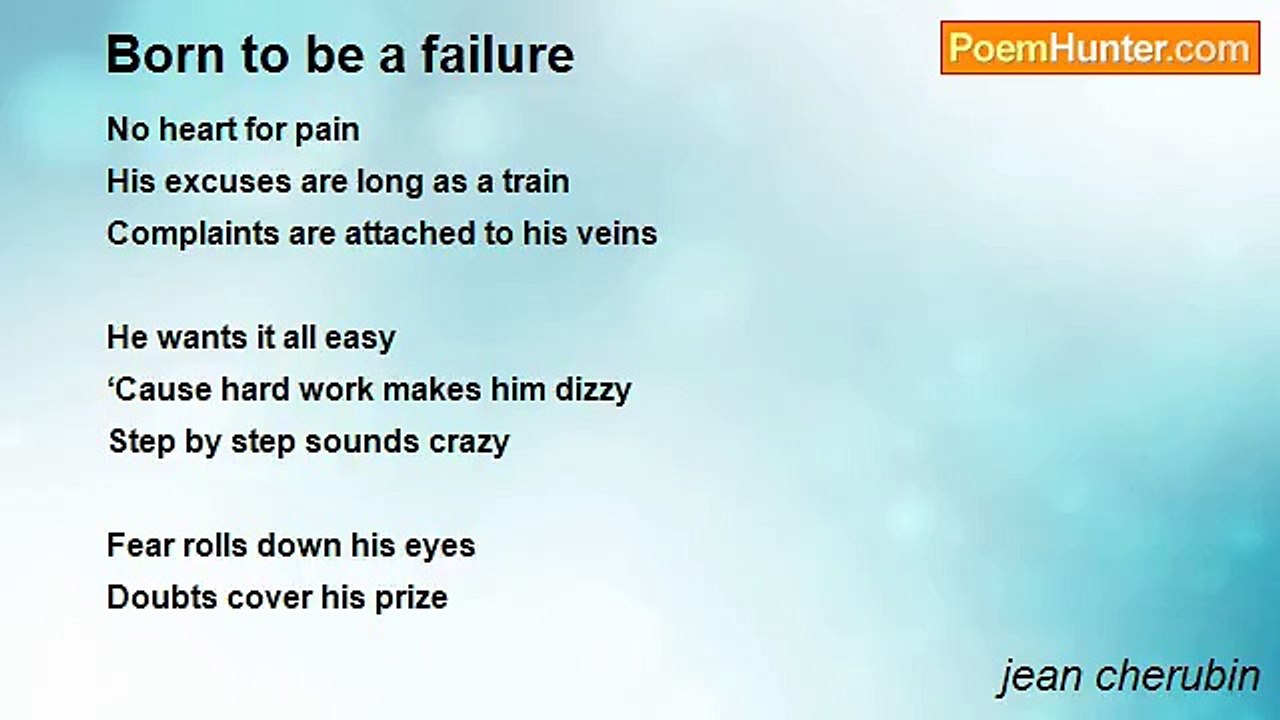 jean cherubin - Born to be a failure