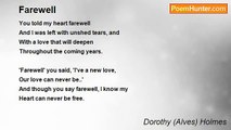 Dorothy (Alves) Holmes - Farewell