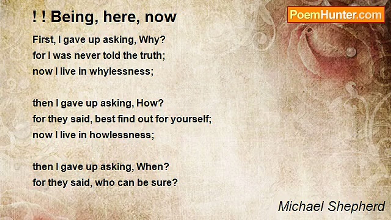 Michael Shepherd - ! ! Being, here, now