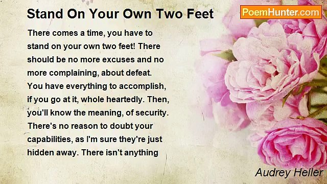 Audrey Heller - Stand On Your Own Two Feet