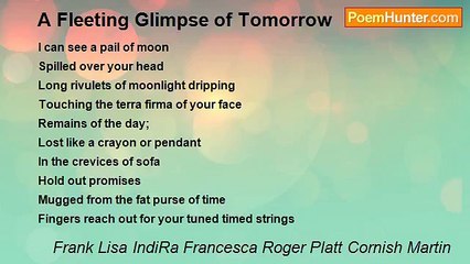 Frank Lisa IndiRa Francesca Roger Platt Cornish Martin - A Fleeting Glimpse of Tomorrow