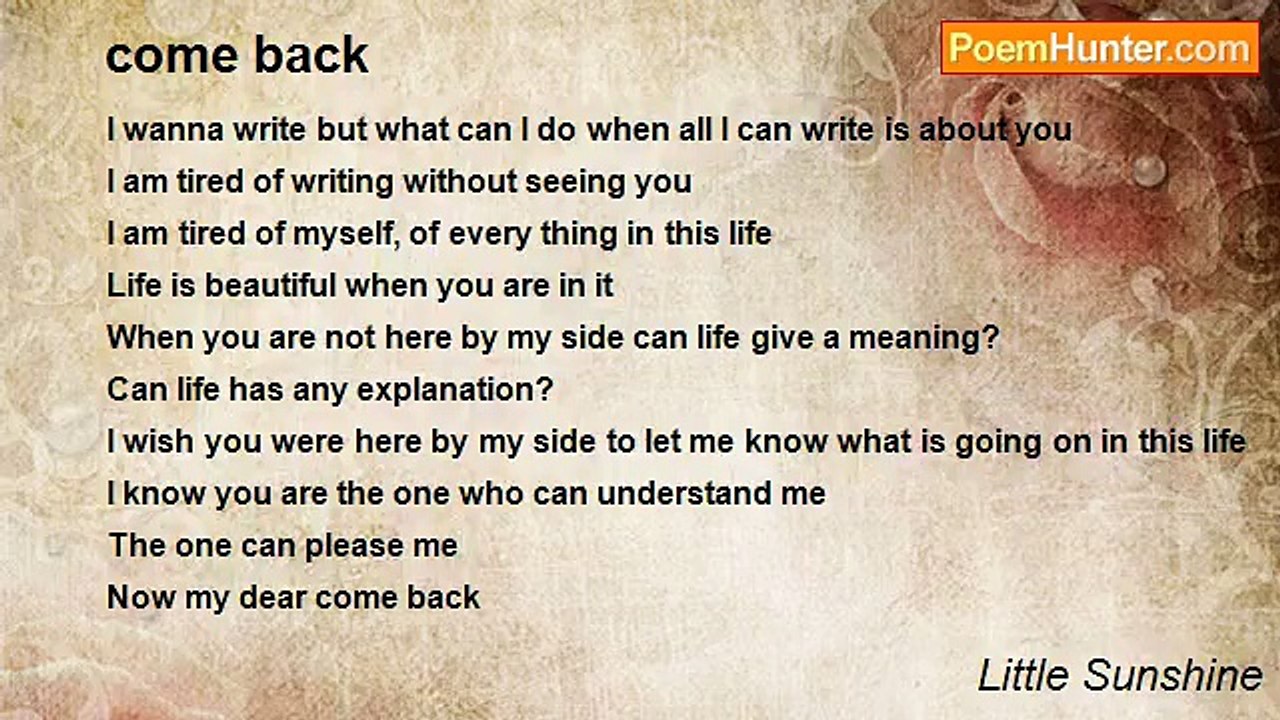 Little Sunshine - come back