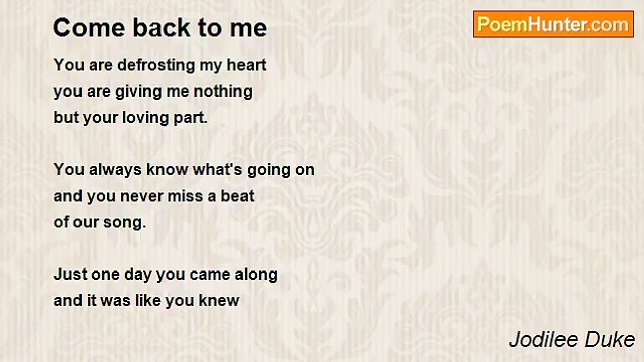 Jodilee Duke - Come back to me
