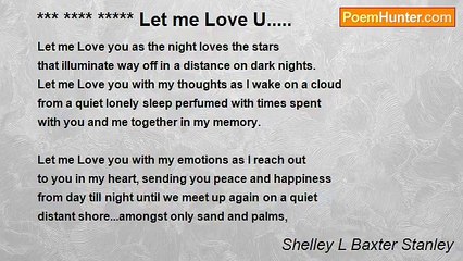 Shelley L Baxter - *** **** ***** Let me Love U.....