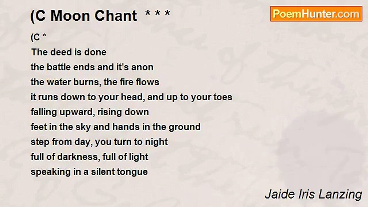 Jaide Iris Lanzing - (C Moon Chant  * * *