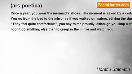 Horatiu Stamatin - (ars poetica)