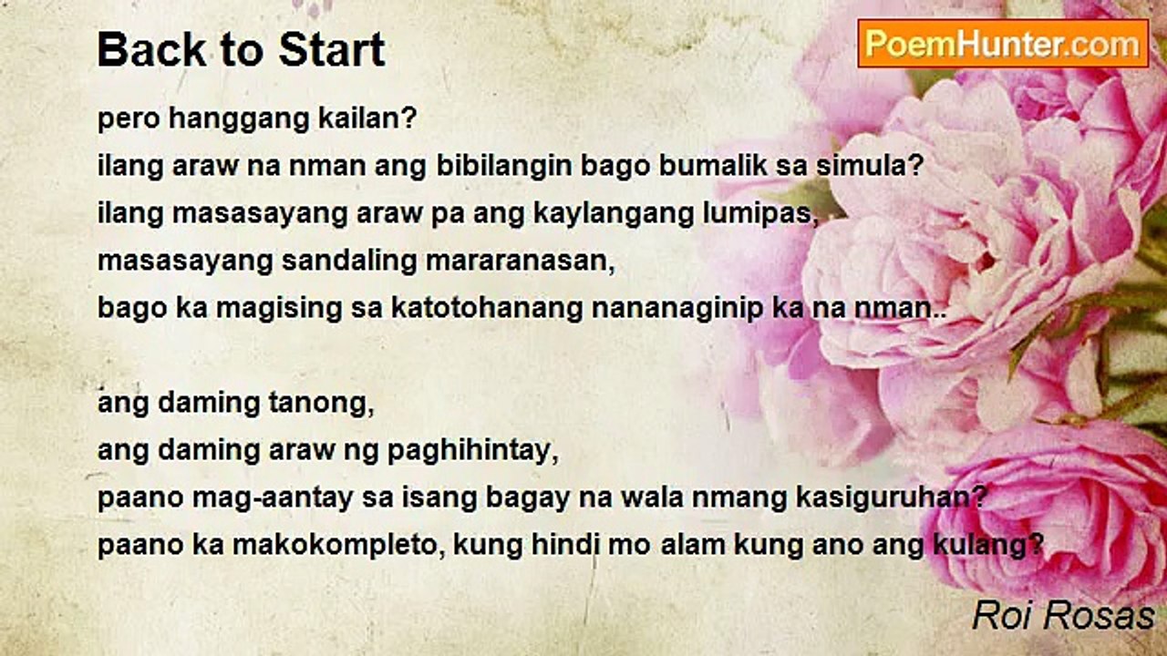 Roi Rosas - Back to Start