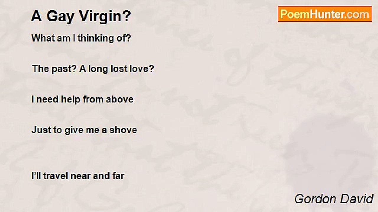 Gordon David - A Gay Virgin?