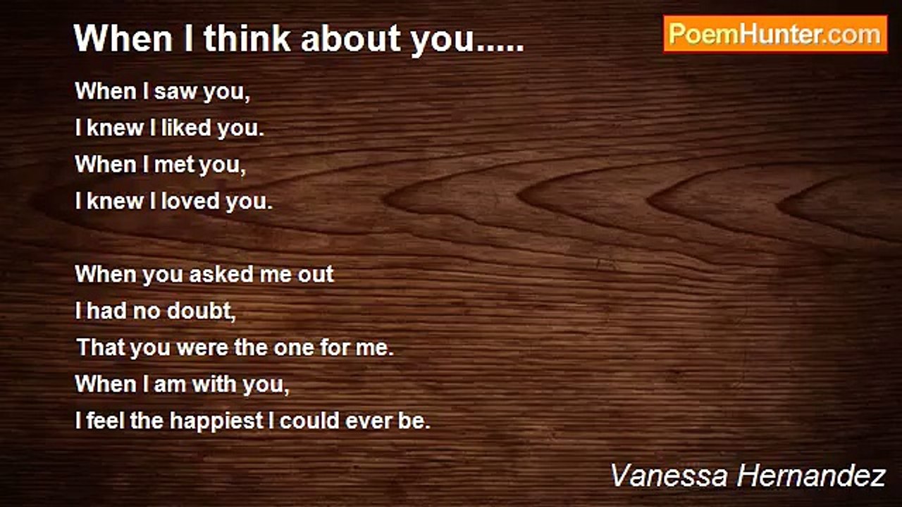 Vanessa Hernandez - When I think about you.....