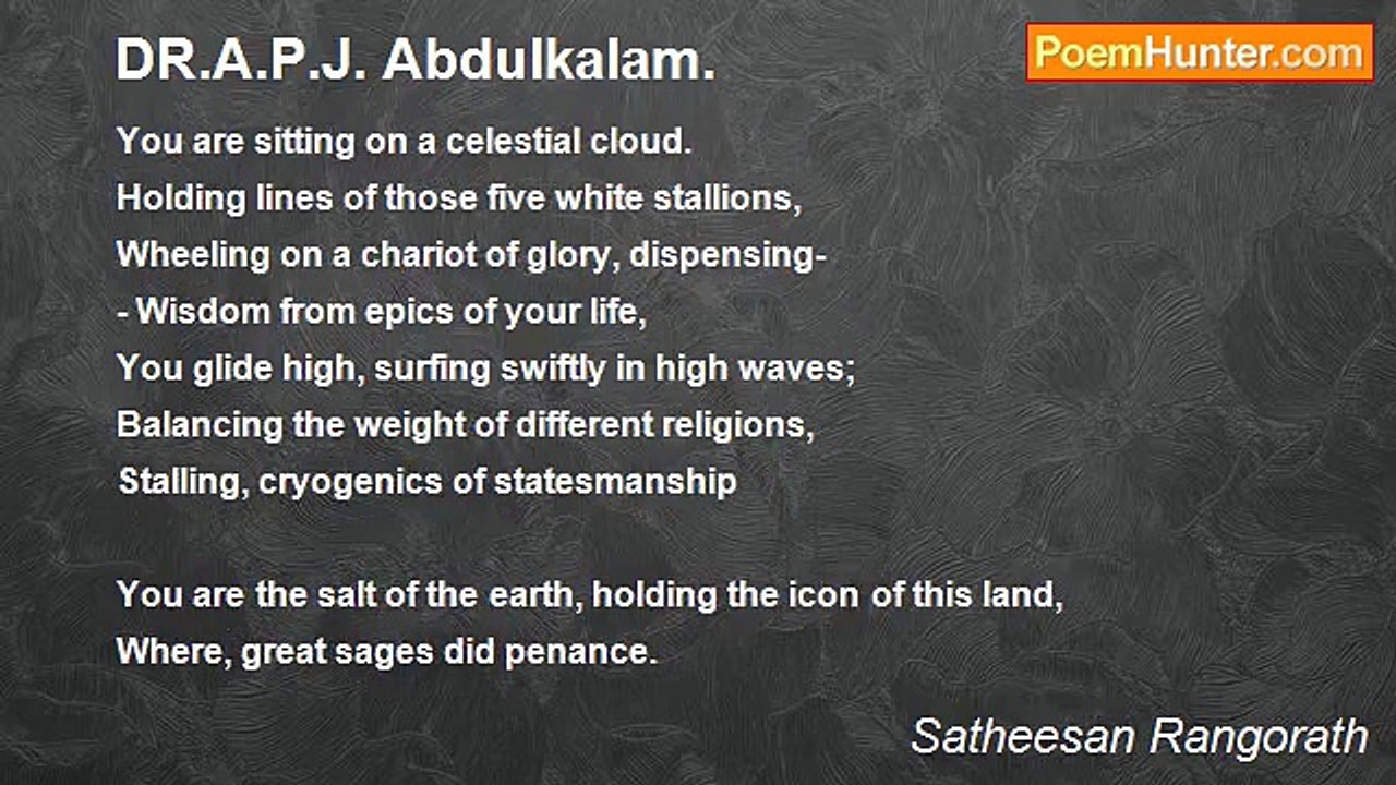 Satheesan Rangorath - DR.A.P.J. Abdulkalam.