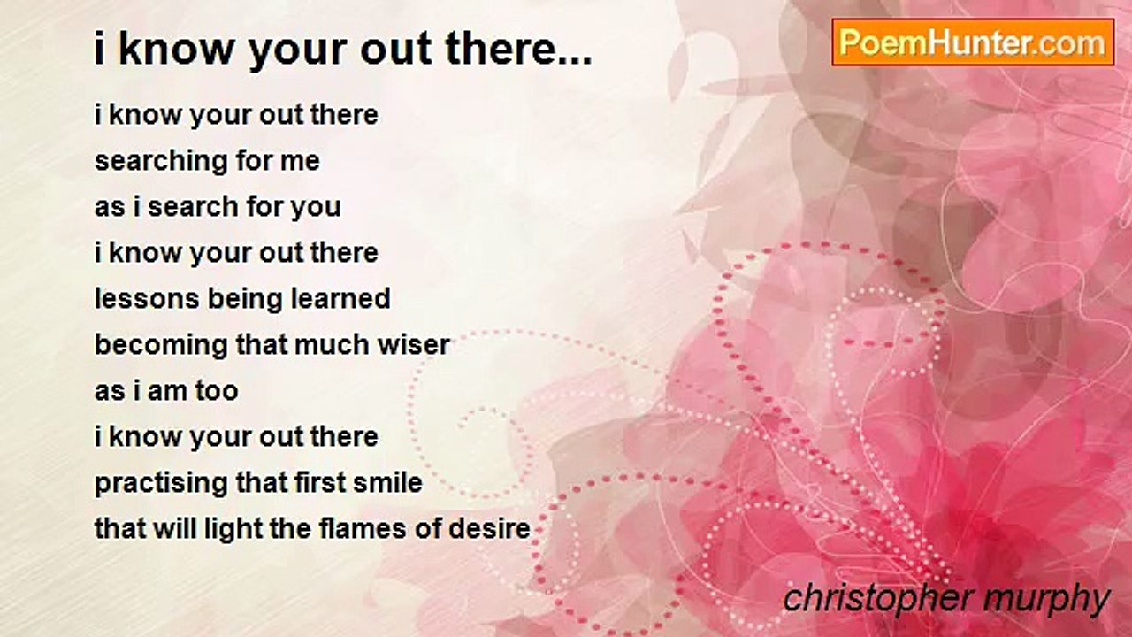 christopher murphy - i know your out there...