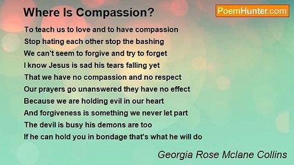 Georgia Rose Mclane Collins - Where Is Compassion?