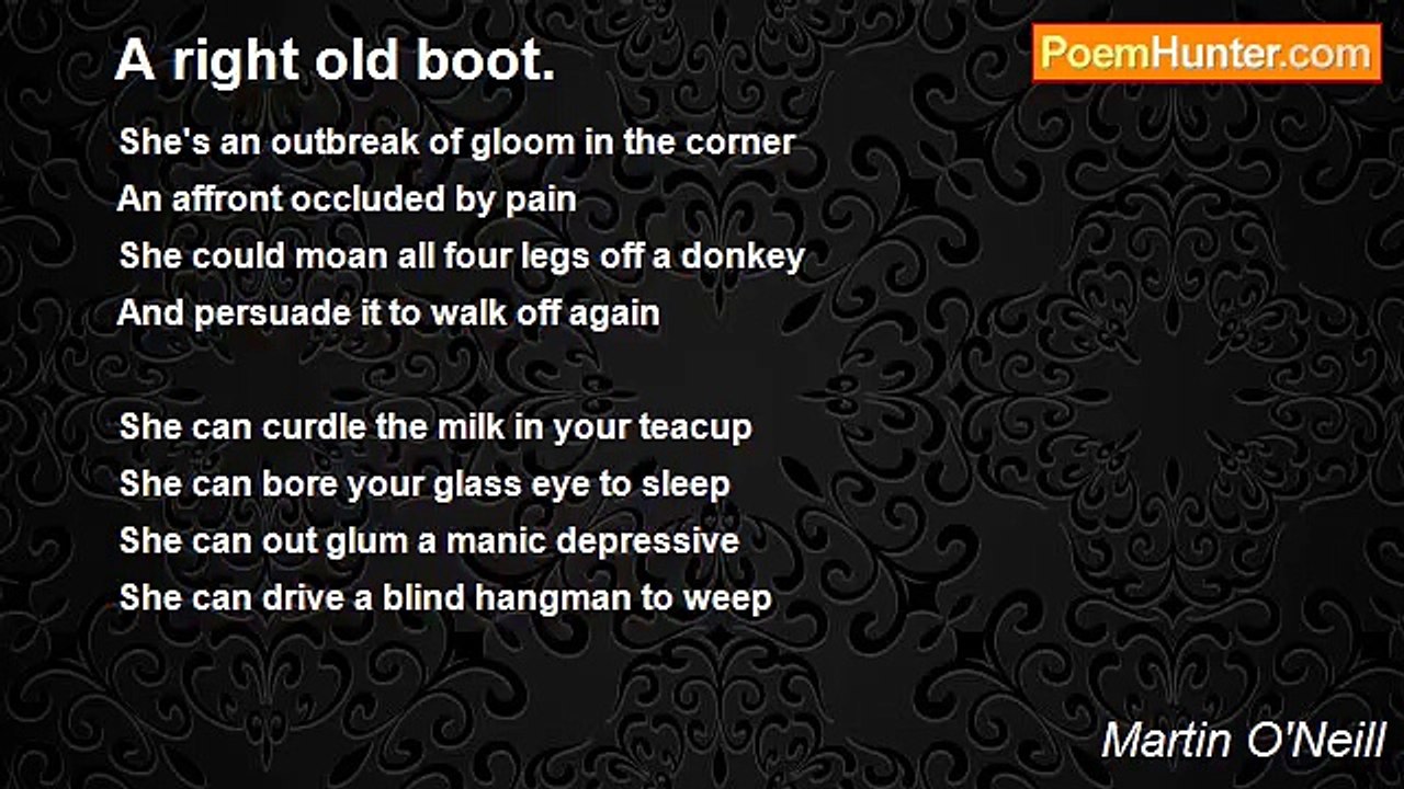 Martin O'Neill - A right old boot.