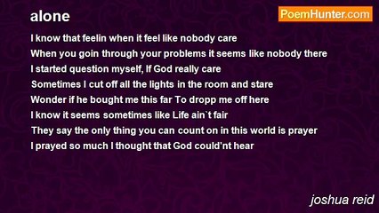 joshua reid - alone