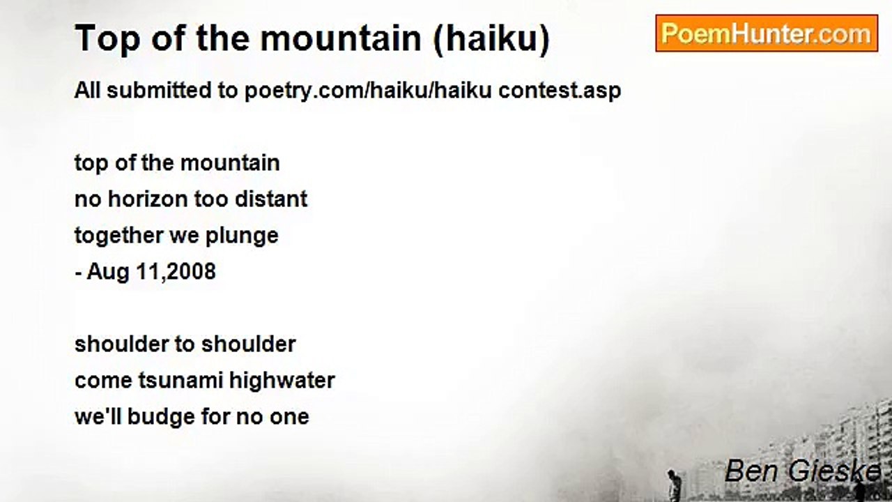 Ben Gieske - Top of the mountain (haiku)