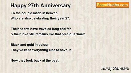 Suraj Samtani - Happy 27th Anniversary