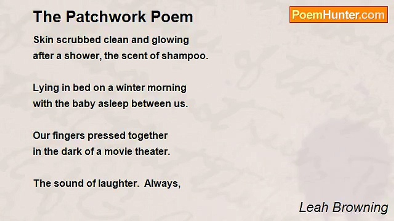 Leah Browning - The Patchwork Poem