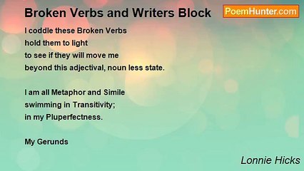 Lonnie Hicks - Broken Verbs and Writers Block