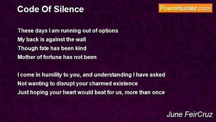 June FeirCruz - Code Of Silence
