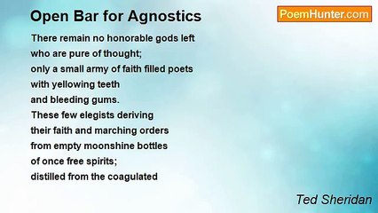 Ted Sheridan - Open Bar for Agnostics