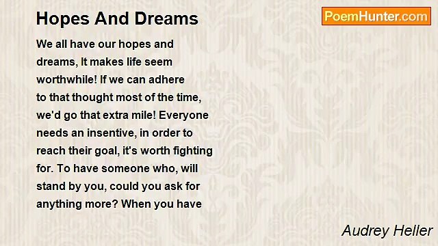 Audrey Heller - Hopes And Dreams