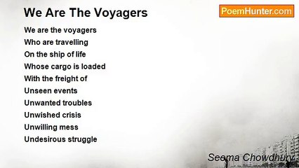 Seema Chowdhury - We Are The Voyagers
