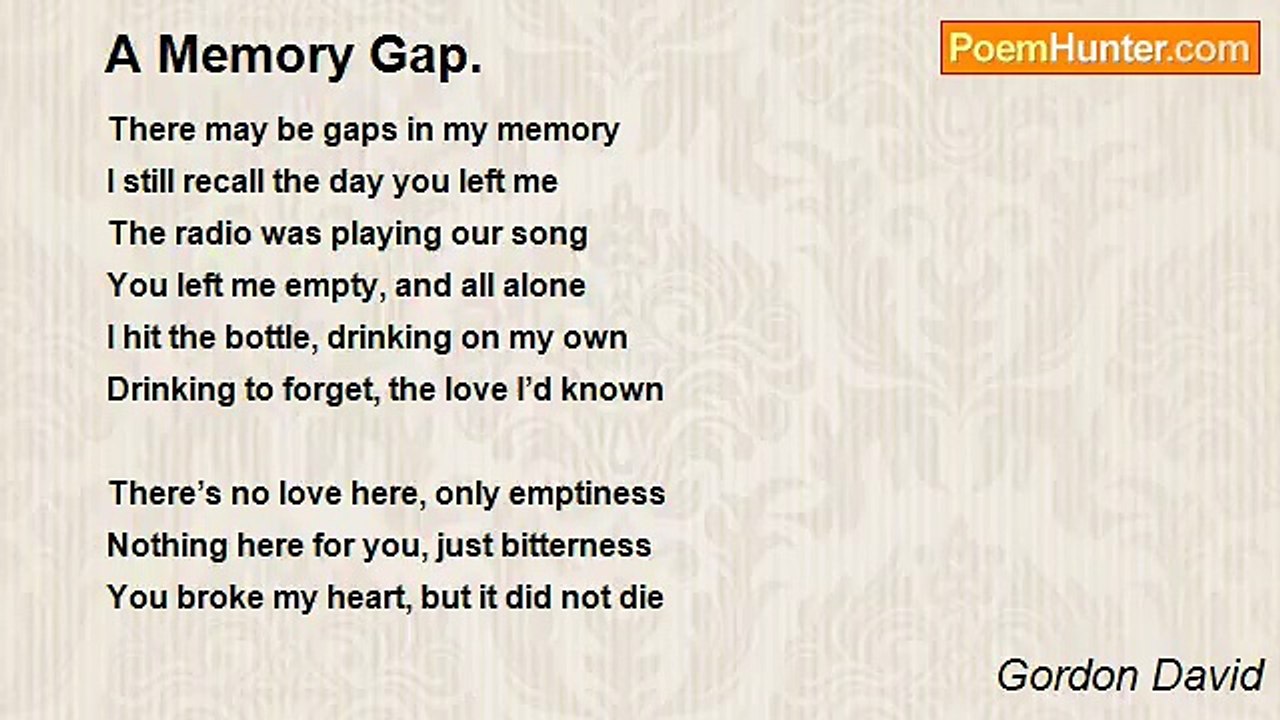 Gordon David - A Memory Gap.