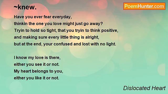 Dislocated Heart - ~knew.