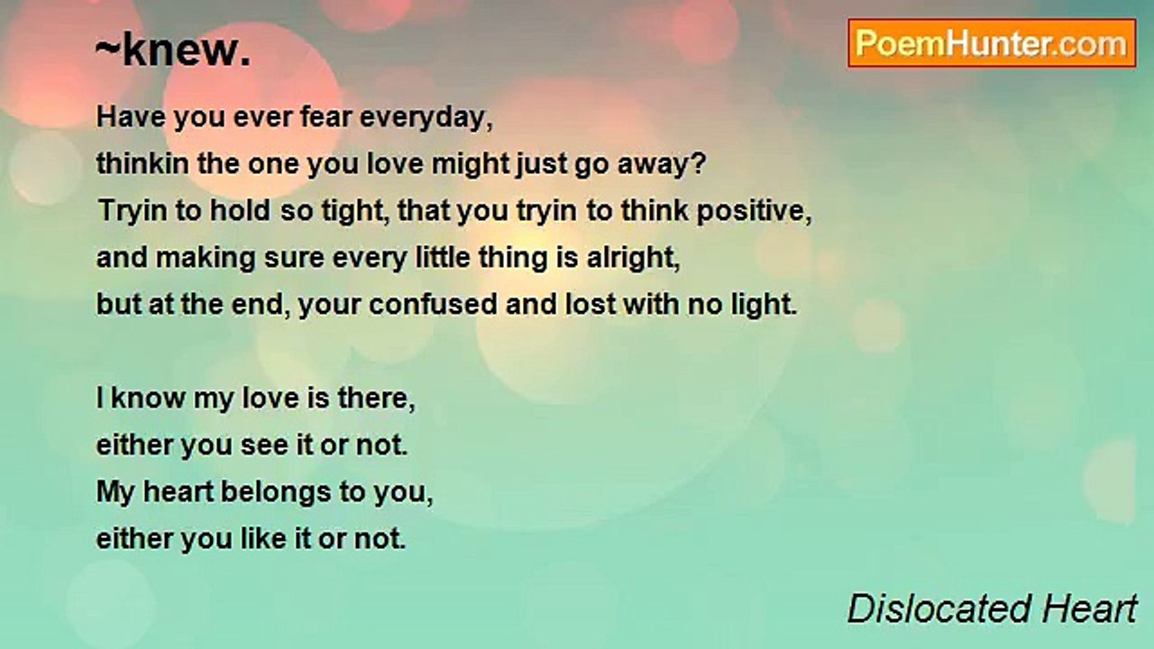 Dislocated Heart - ~knew.