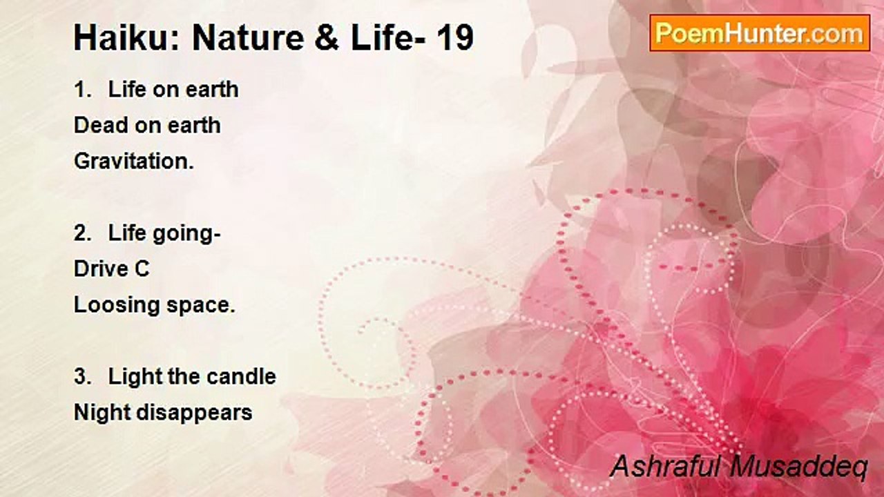 Ashraful Musaddeq - Haiku: Nature & Life- 19