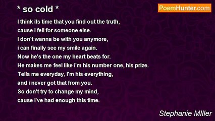 Stephanie MIller - * so cold *