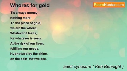 saint cynosure ( Ken Bennight ) - Whores for gold