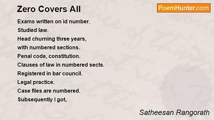 Satheesan Rangorath - Zero Covers All