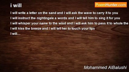 Mohammed AlBalushi - i will