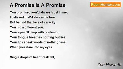 Zoe Howarth - A Promise Is A Promise