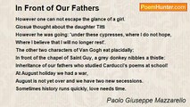 Paolo Giuseppe Mazzarello - In Front of Our Fathers