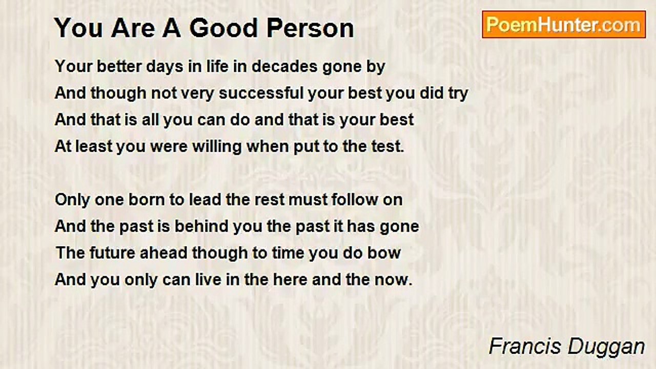 Francis Duggan - You Are A Good Person