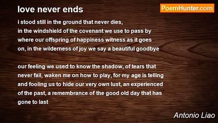 Antonio Liao - love never ends