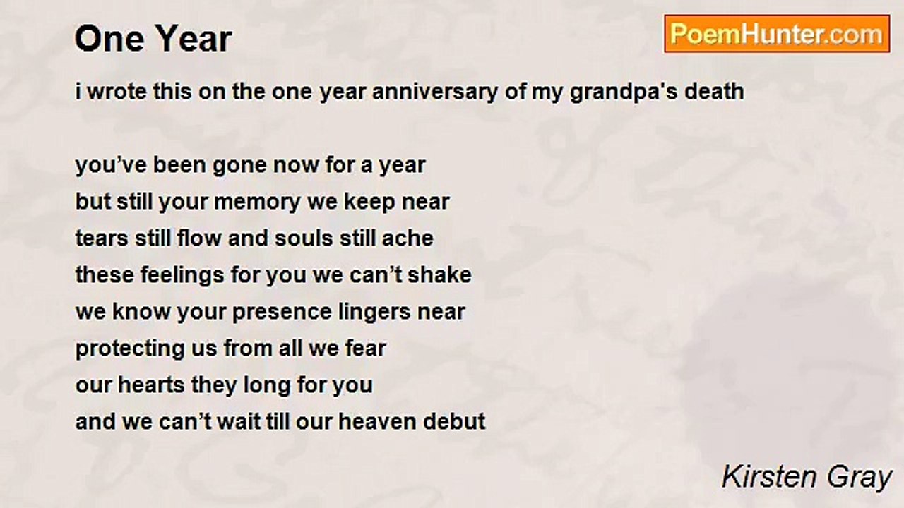 Kirsten Gray - One Year