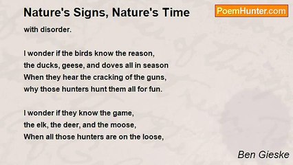 Ben Gieske - Nature's Signs, Nature's Time