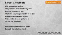 ANDREW BLAKEMORE - Sweet Chestnuts