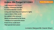 Lorraine Margueritte Gasrel Black - Unless We Forget 9/11/2001