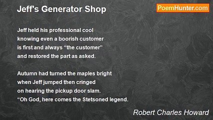 Robert Charles Howard - Jeff's Generator Shop