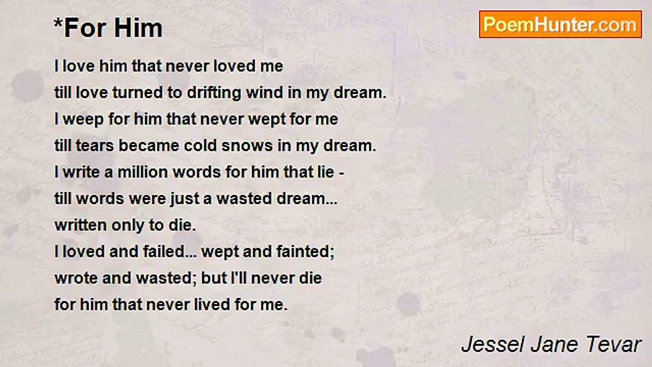Jessel Jane Tevar - *For Him