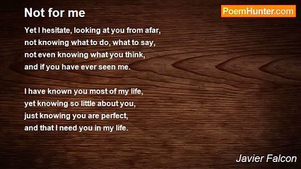 Javier Falcon - Not for me