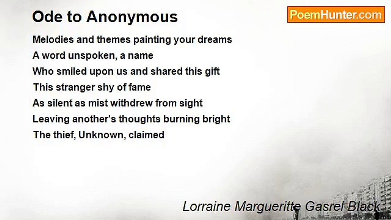 Lorraine Margueritte Gasrel Black - Ode to Anonymous