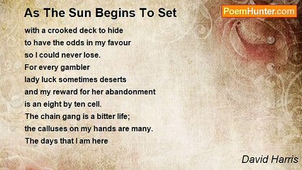 David Harris - As The Sun Begins To Set