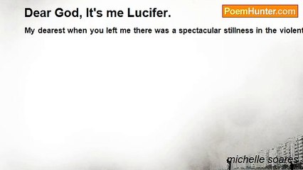 michelle soares - Dear God, It's me Lucifer.