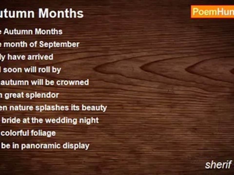 sherif monem - Autumn Months