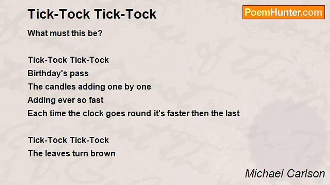 Michael Carlson - Tick-Tock Tick-Tock